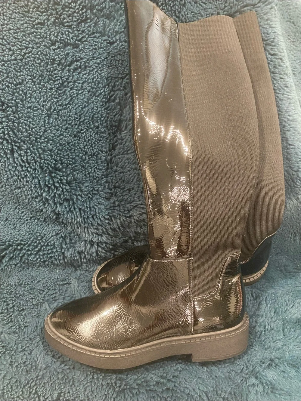 ANDRE ASSOUS VIVA PATENT BOOTS | BLACK | WOMEN’S 6.5 | NEW